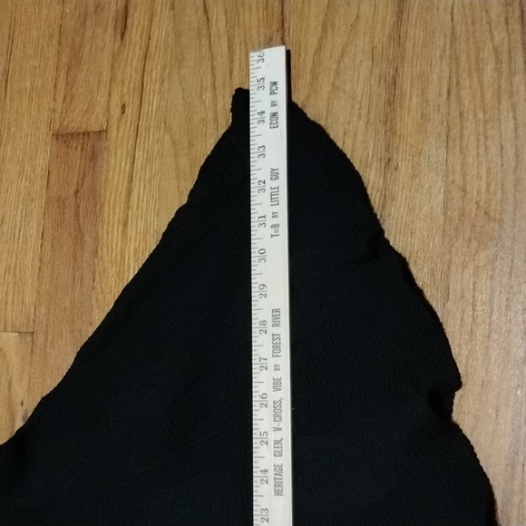 F-016 Veeca Elegant Black Circle Skirt With Flower Pattern - Picture 15 of 16